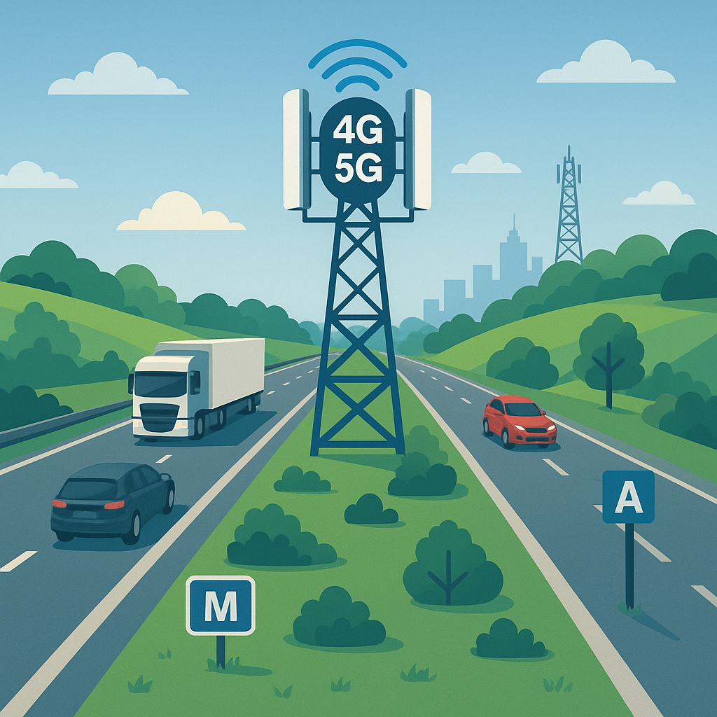 वीएमओ2 ने यूके के मोटरवे और ए रोड पर 4जी और 5जी कवरेज को उन्नत किया